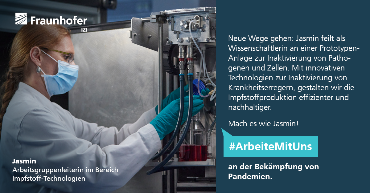 Jasmin Fertey bei der Arbeit im Fraunhofer IZI