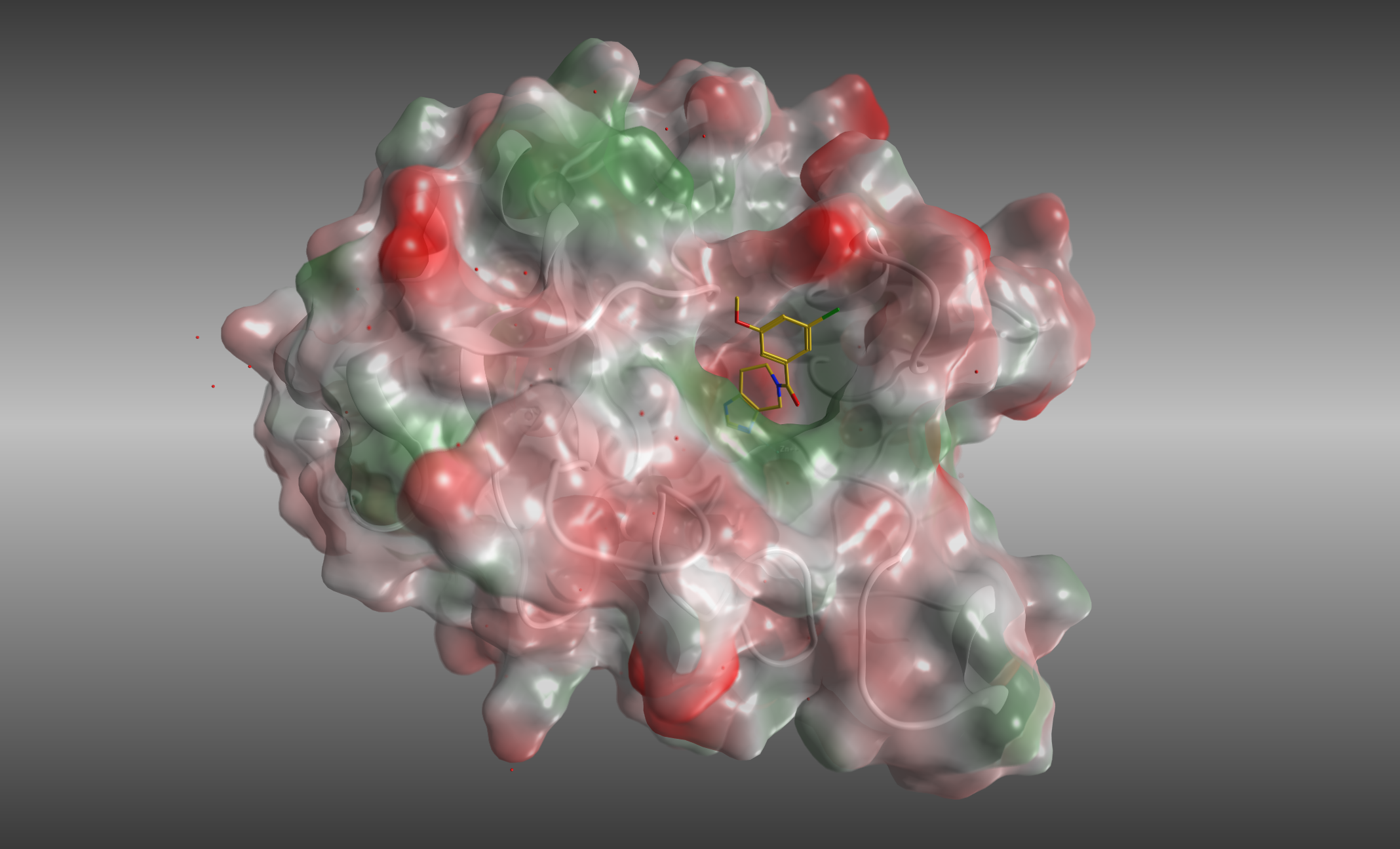 Am Fraunhofer IZI entwickeltes Antibiotikum zur Parodontitisbehandlung gewinnt Gesamtsieg beim IQ Innovationspreis Mitteldeutschland. Die Grafik veranschaulicht das Enzym, welches durch den Wirkstoff gehemmt wird.