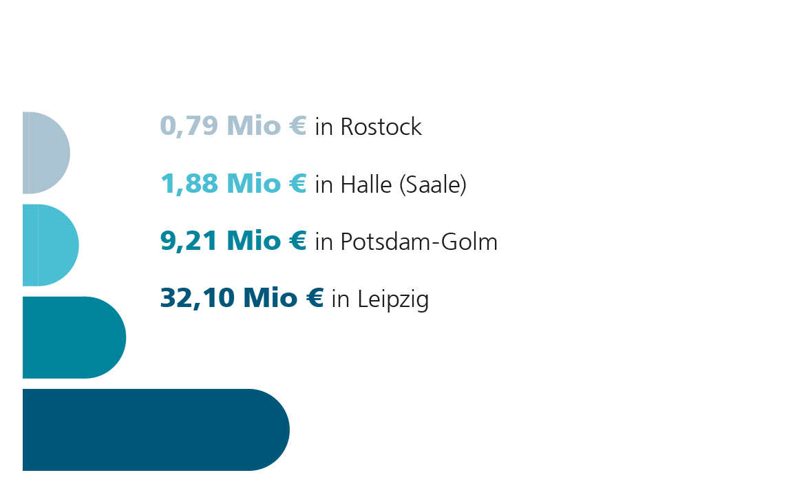 Graph: Fraunhofer IZI project revenue 2024 by location