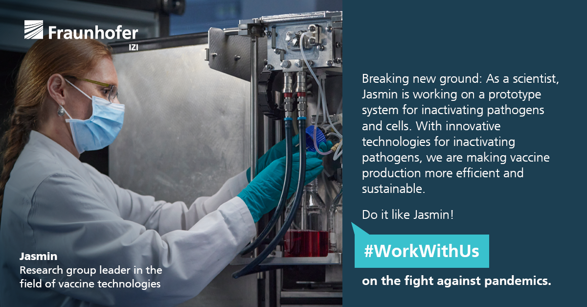 Jasmin Fertey at work at the Fraunhofer IZI