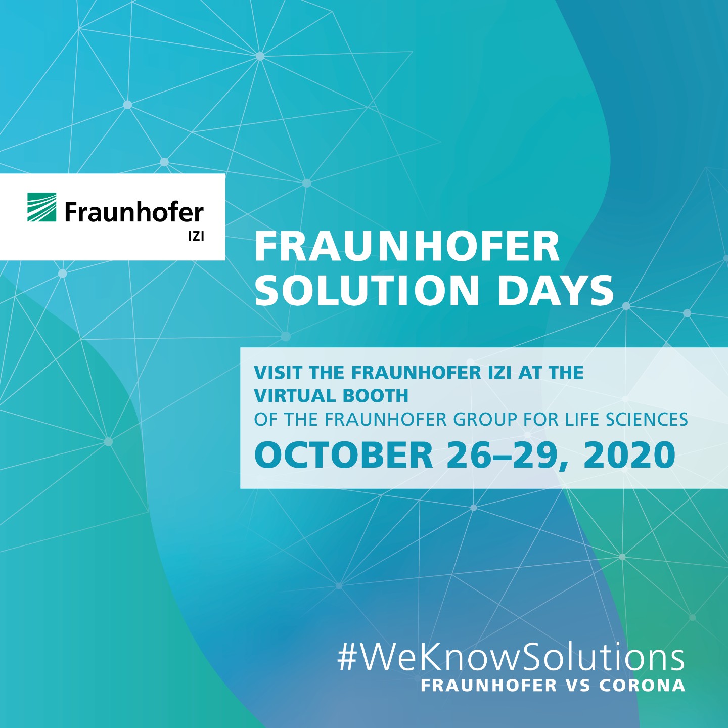 Fraunhofer Solution Days Fraunhofer Solution Days | Oktober 26-29, 2020