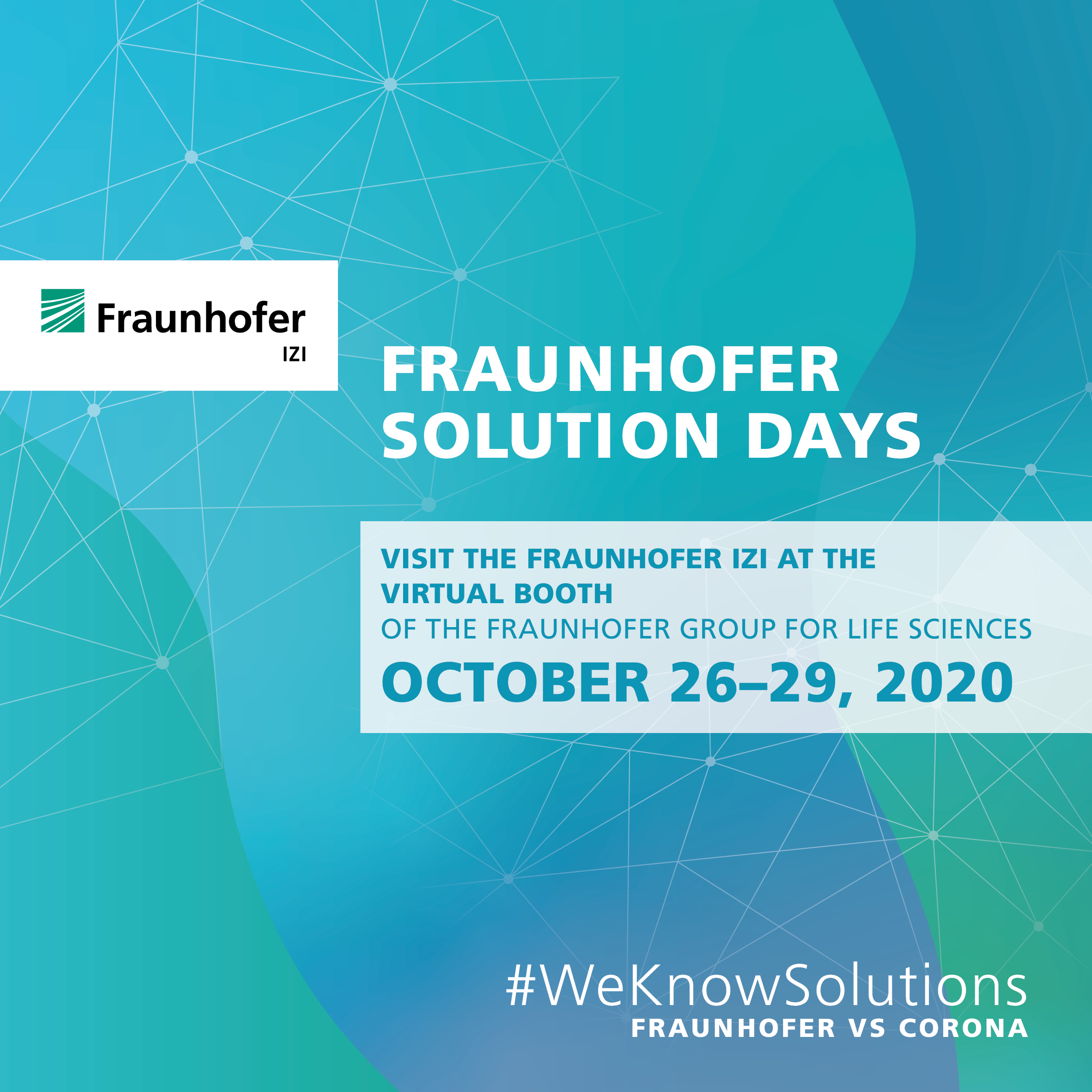 Fraunhofer Solution Days Fraunhofer Solution Days | Oktober 26-29, 2020
